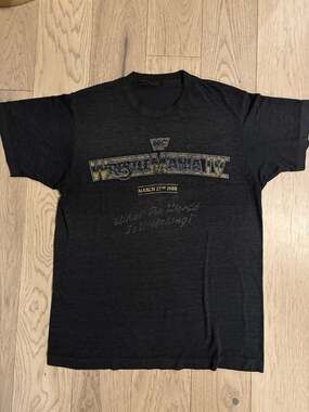 Vintage 1988 WWF WrestleMania IV Trump Plaza Promo T-Shirt